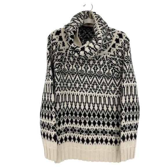 Classic Alpaca Womens XL Cowl Neck Sweater 100% alpaca Chunky Nordic Heritage - Picture 1 of 10